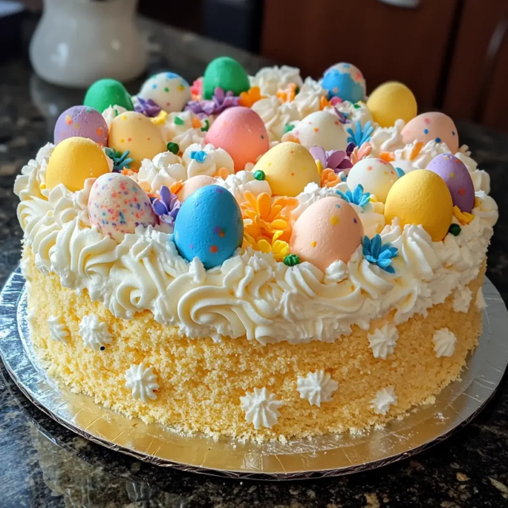 Lemon Ricotta Easter Egg Cake
