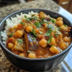 Crockpot Moroccan Chickpea Eggplant Stew