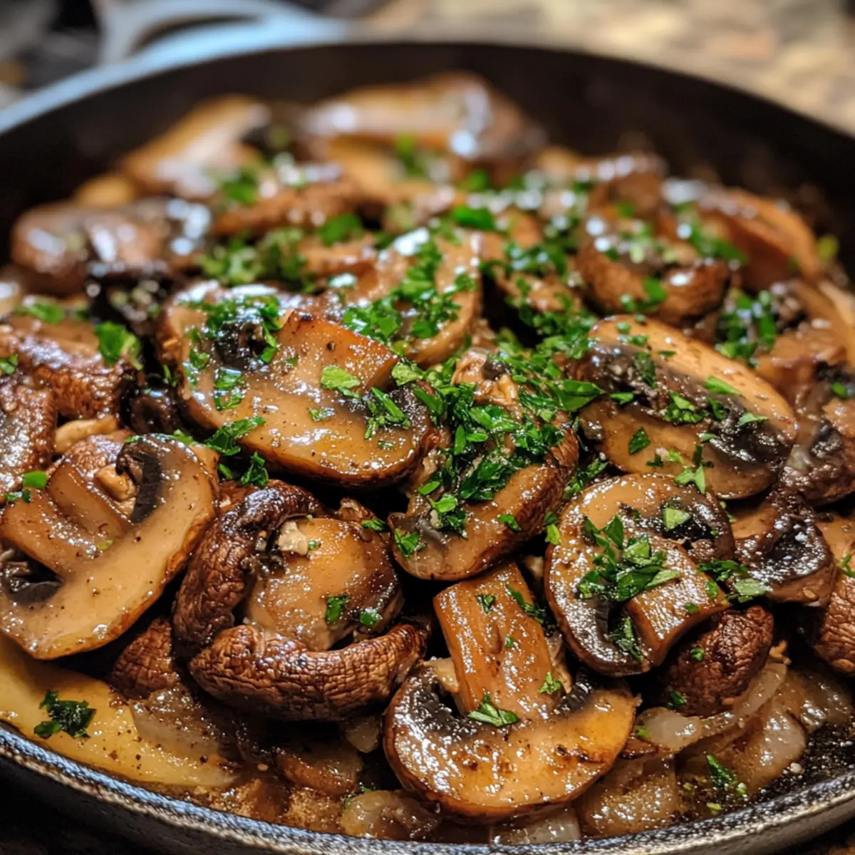 Brown Butter Garlic Mushroom Easter Skillet
