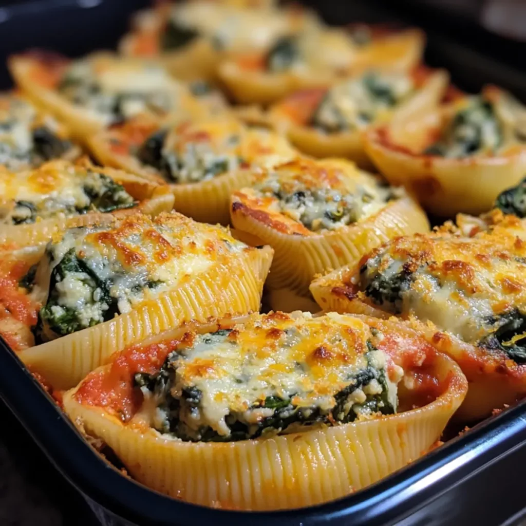 Spinach Ricotta Lemon Stuffed Shells