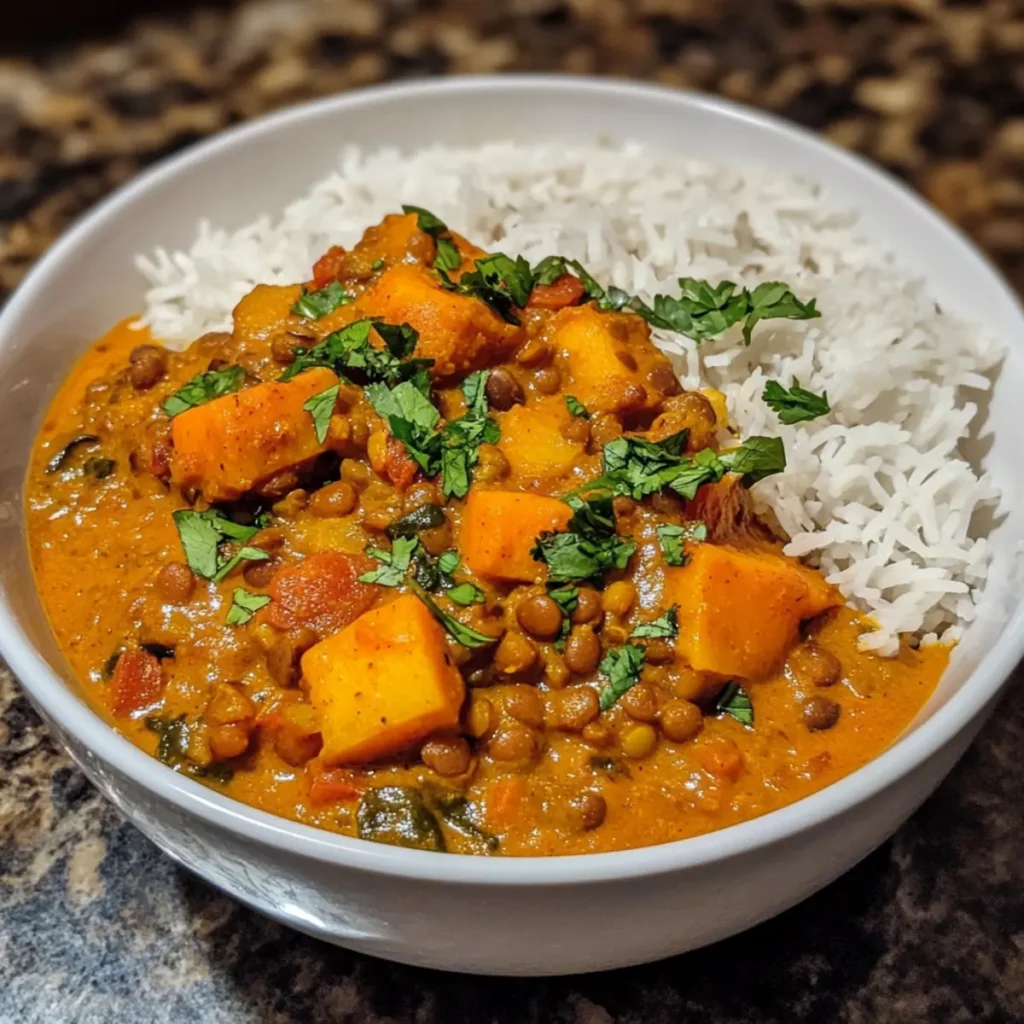 Instant Pot Coconut Lentil & Pumpkin Curry
