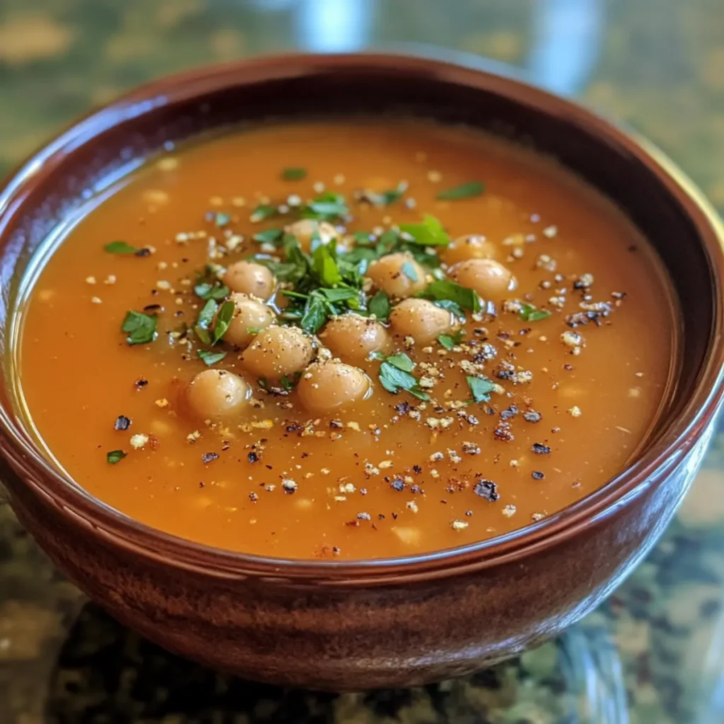 Smoky Tomato Chickpea Soup with Cumin Oil