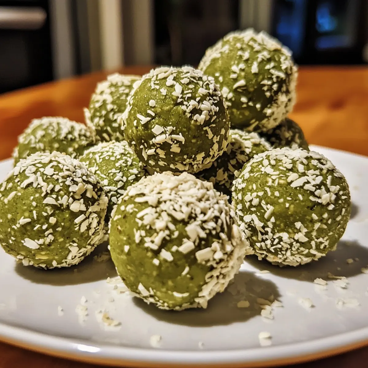 Matcha Coconut Energy Crunch Bites