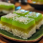 Coconut Pandan Rice Jelly Dessert