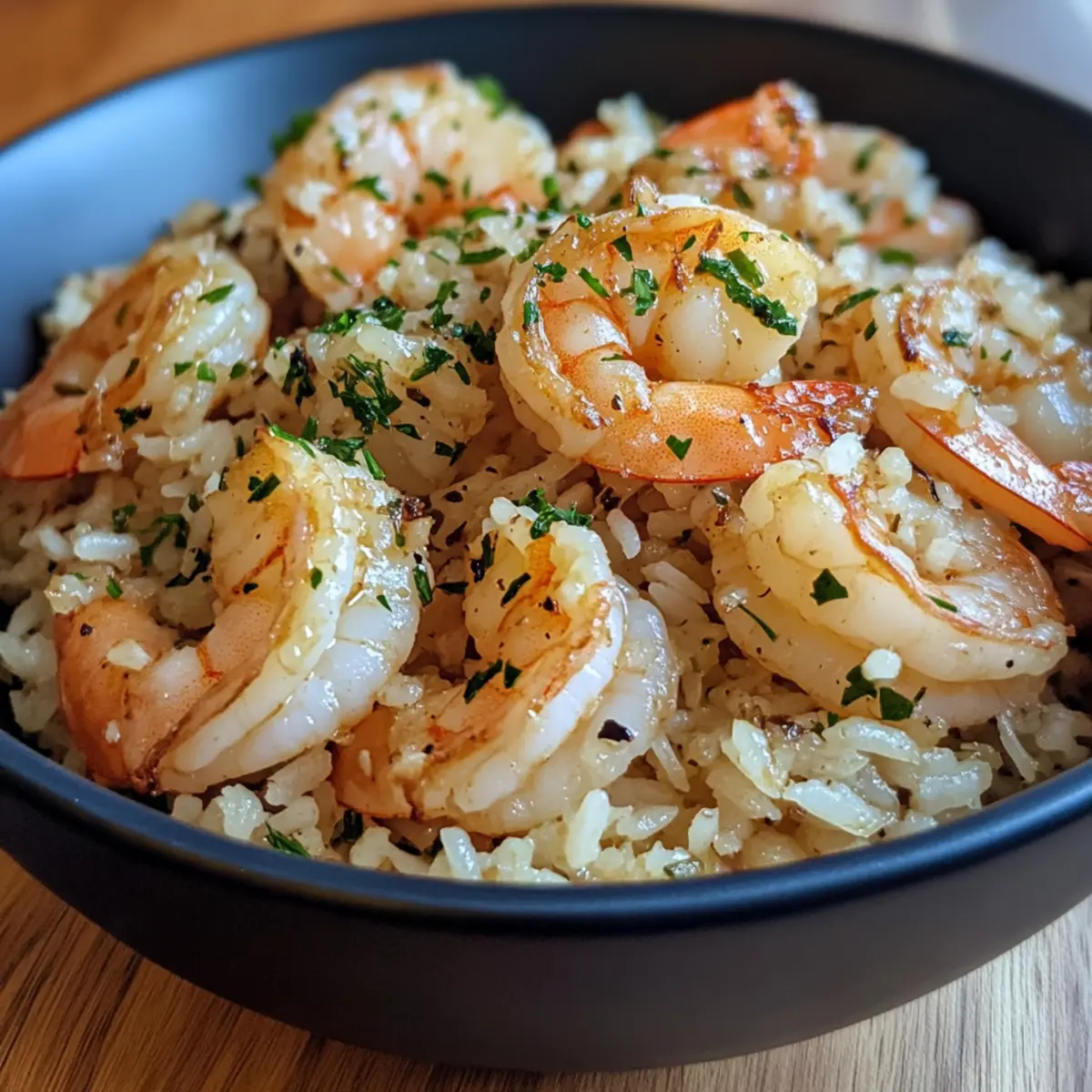 15-Minute Garlic Butter Shrimp Rice