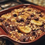 Dark Chocolate Banana Oat Bake
