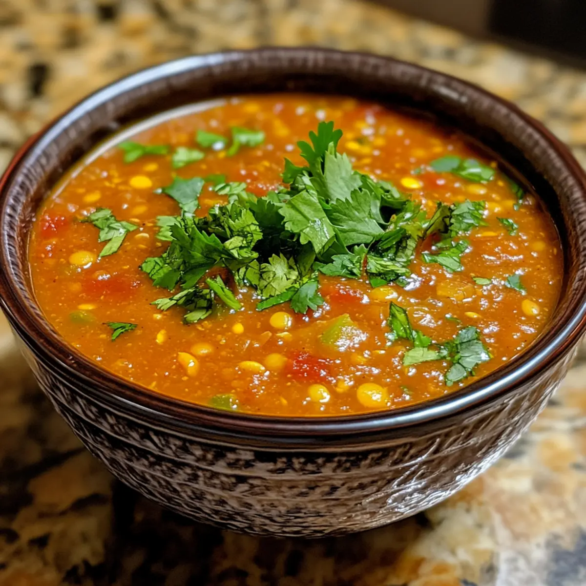 Ethiopian Red Lentil Berbere Soup